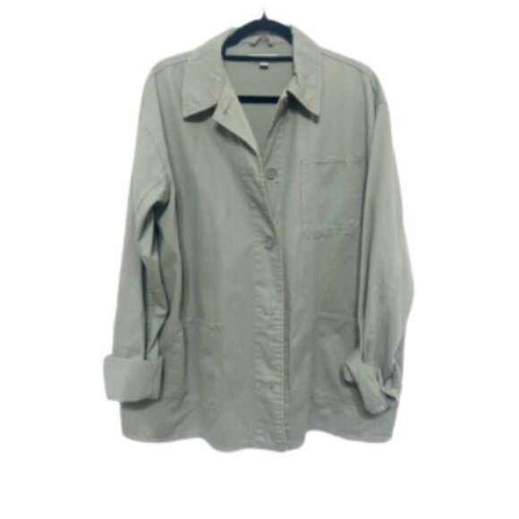 Topshop Jackets & Blazers - Topshop EUC size M/L light sage green boxy fit shirt jacket button down